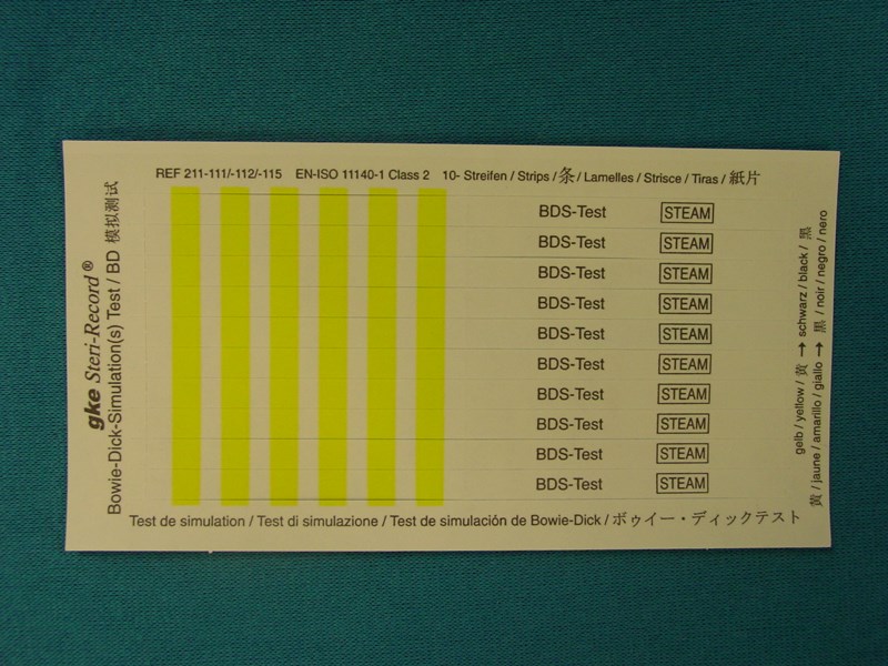 GKE Steri-Record  Bowie-Dick Simulation Test Strip