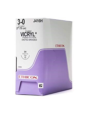 Ethicon Suture Coated Vicryl 3/0 26mm 